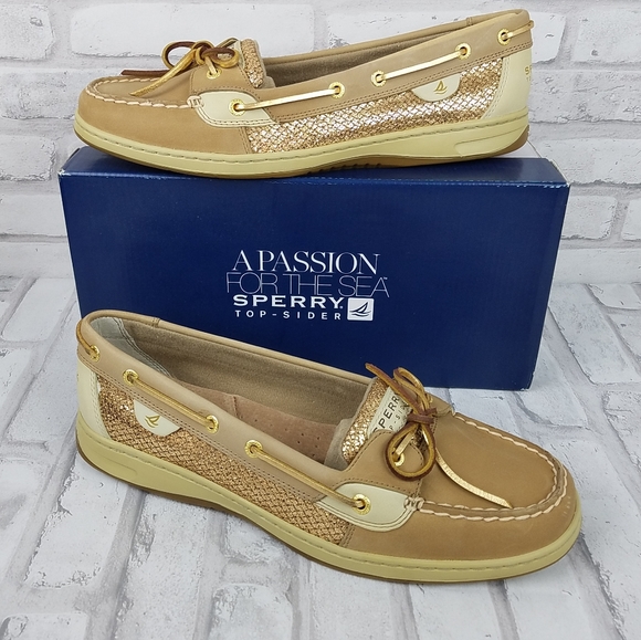 sperry angelfish gold glitter